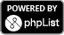 Powered by phpList button